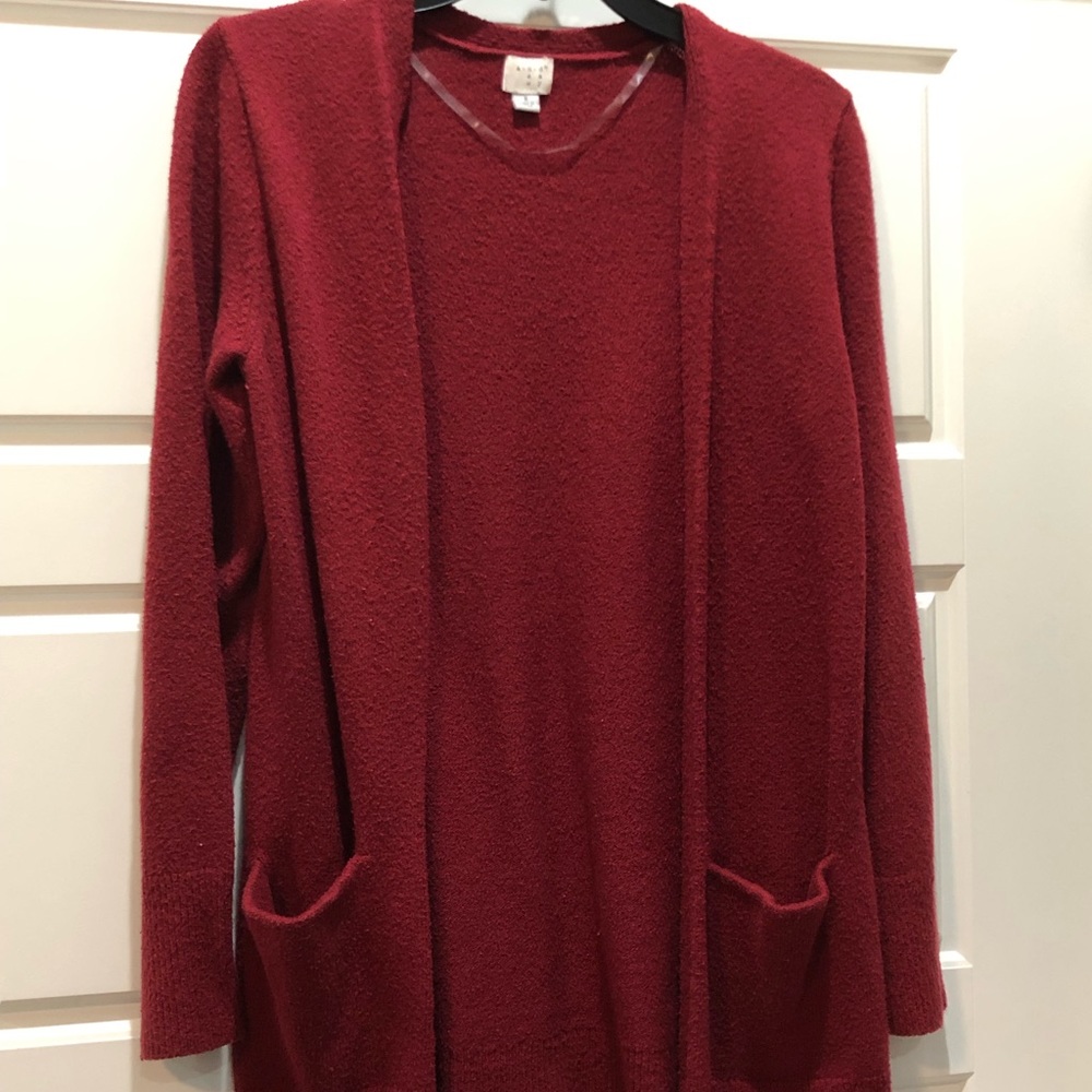 Burgundy Cardigan